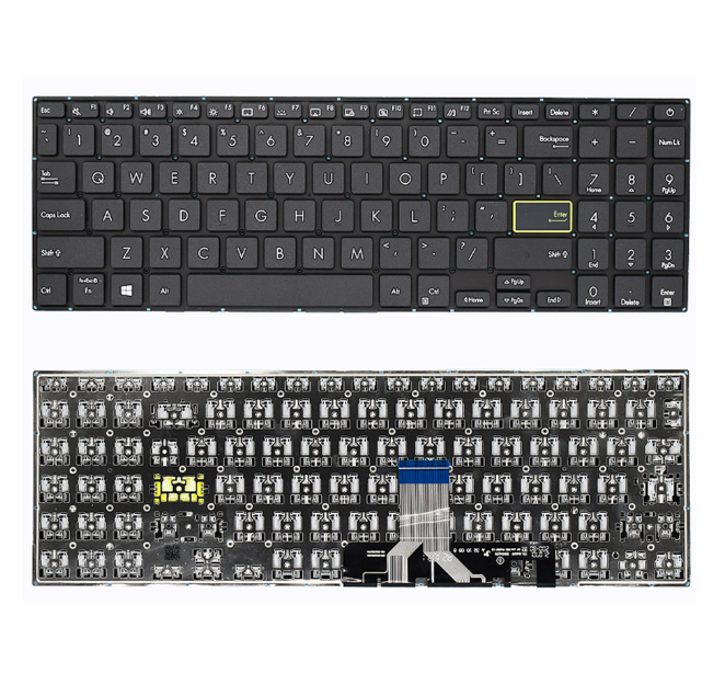 Tastatura laptop pentru Asus VivoBook E510M E510MA L510M L510MA S533 S533E S533EA S533F X521 X521EA X521EQ X521FA X521FL X521IA X521JQ X521UA, US International, fără iluminare, cu NumPad