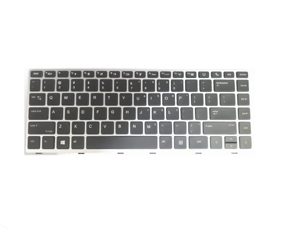 Tastatura laptop pentru HP Elitebook 745 840 846 G5 G6 no pointer silver, Nordic, fără iluminare, fără NumPad