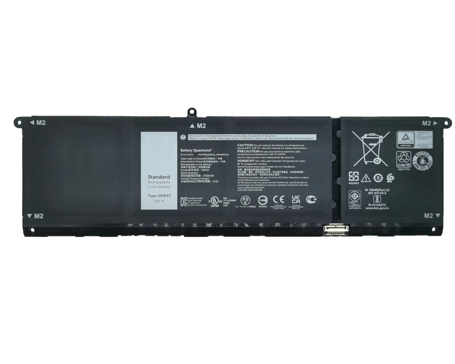 Baterie laptop Dell Inspiron 3510 3511 3515 5310 5410 5415 5418 5510 Latitude 3320 3520 3420 Vostro 3510 3515 5410 V6W33, 4 celule, 3300mAh, 15.2V, Li-Polymer