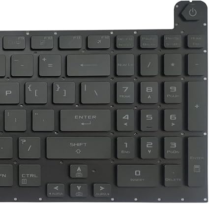 Tastatura laptop pentru Asus ROG Strix G731 G731GV G731GW G731GT G731GU G732 G732G G732GU G712L G712V RGB, US International, iluminată, cu NumPad