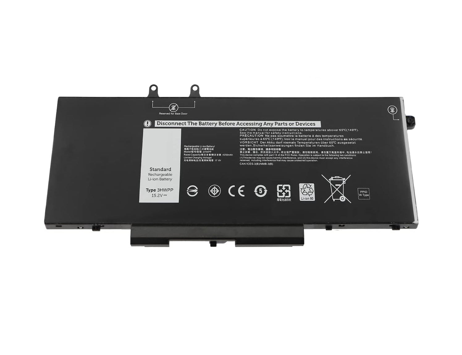 Baterie laptop Dell Latitude 5400 5401 5410 5411 5500 5501 5510 5511 7591 3HWPP model B, 4 celule, 4100mAh, 15.2V, Li-Polymer
