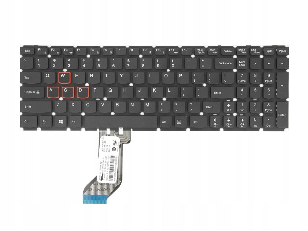 Tastatura laptop pentru Lenovo IdeaPad Y700-15ISK Y700-17ISK Y700-15ACZ, US International, fără iluminare, cu NumPad