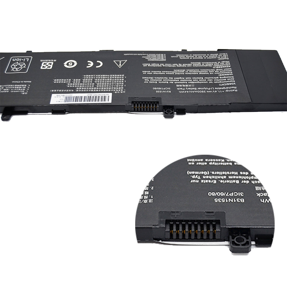 Baterie laptop Asus ZenBook UX310 UX310UA UX310UQ UX310UF UX410 UX410UA UX3410UA UX410UQ U4000U U400UQ UX410UF RX310U B31N1535, 3 celule, 3900mAh, 11.4V, Li-Polymer