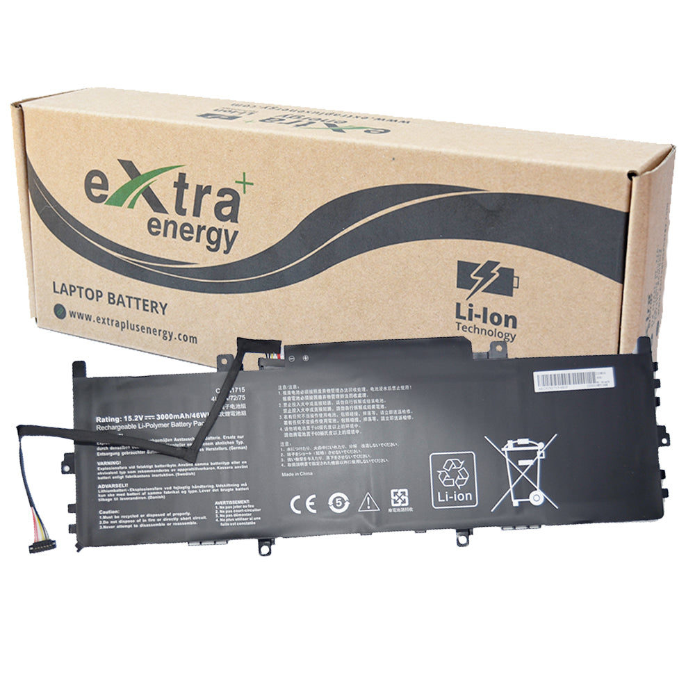 Baterie laptop Asus Zenbook 13 UX331UA UX331UA-1A UX331UA-1E UX331UN UX331FN U3100FN U3100UN C41N1715, 4 celule, 3000mAh, 15.2V, Li-Polymer