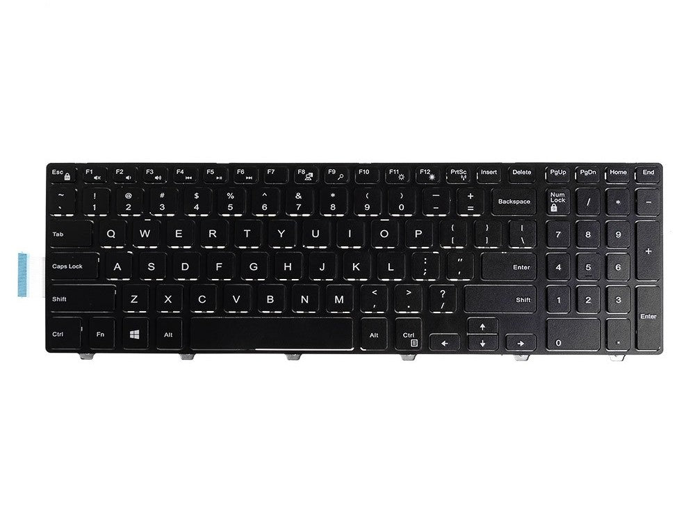 Tastatura laptop pentru Dell Inspiron 15-3000 3541 3542 3543 3552 3553 3558 3559 15-5000 5542 5543, US International, fără iluminare, cu NumPad
