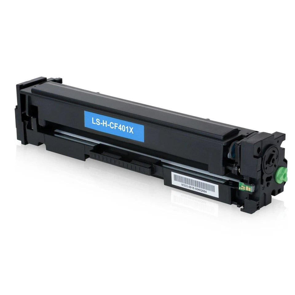 Toner compatibil HP 201X CF401X pentru HP Color LJ M277dn, HP Color LJ M277dw și HP Color LJ Pro M252dn, Cyan, 2.300 pagini