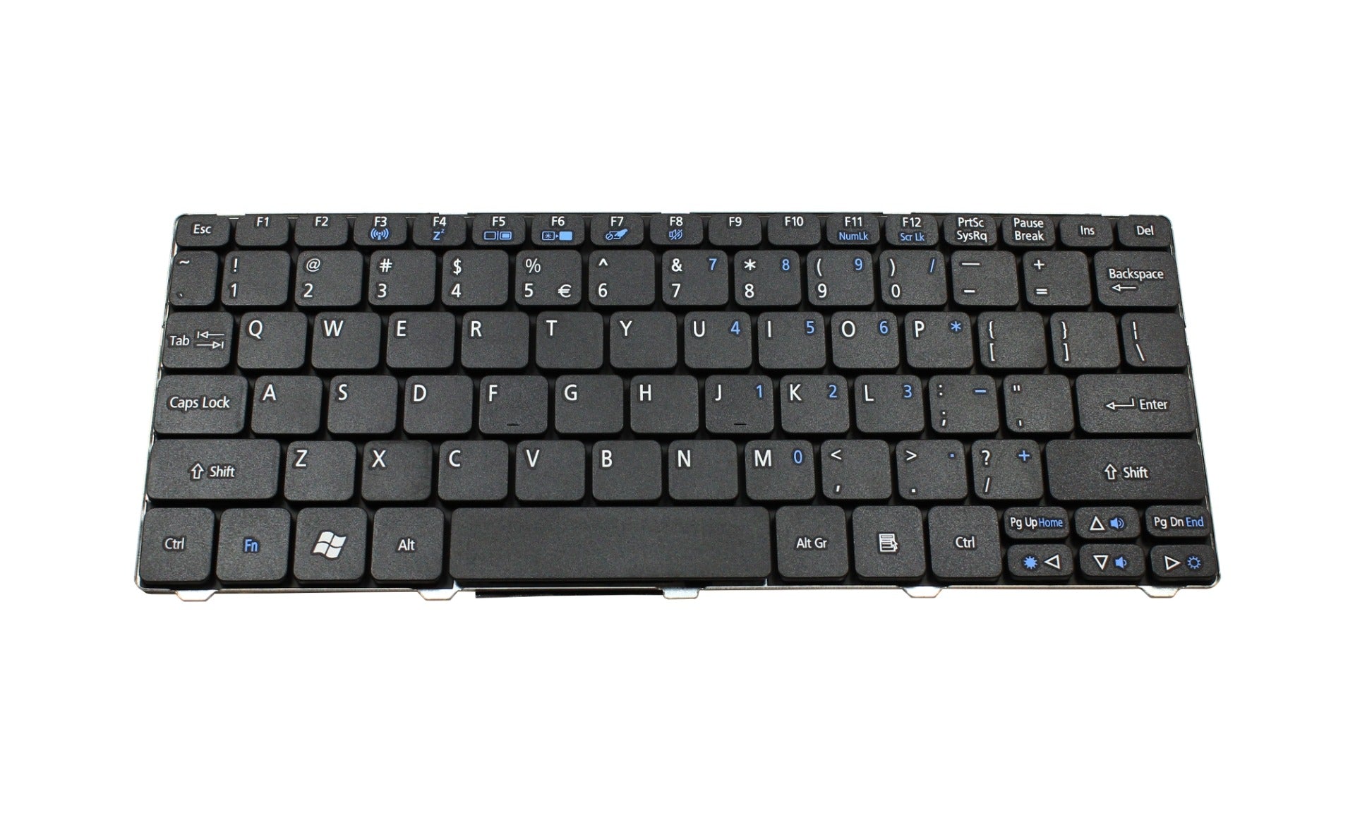 Tastatura laptop pentru Acer Aspire One AO521 D255 D257 D260 D270 eMachines EM350 Gateway LT2102, US International, fără iluminare, fără NumPad