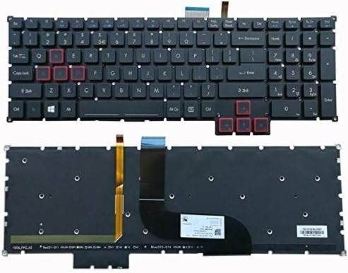 Tastatura laptop pentru Acer Predator G9-791 G9-591 G5-793 GX-791 GX-792 backlit, US International, iluminată, cu NumPad