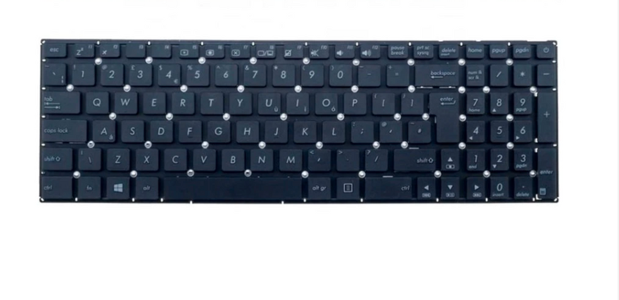 Tastatura laptop pentru Asus R540 A540S X540L X540LA X544 X540S model UK, UK, fără iluminare, cu NumPad