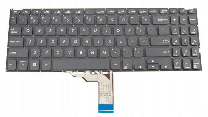 Tastatura laptop pentru Asus Vivobook X512D X512DA X512DK X512J X512JA X512JP F512 Y5200FB V5000, US International, fără iluminare, cu NumPad