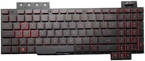 Tastatura laptop pentru Asus FX505 FX505D FX505DV FX505DD FX505DT FX505DU FX505DY FX505G FX505GT FX505GU FX505GE FX505GD FX505GM FX505A backlit, US International, iluminată, cu NumPad