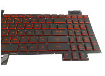 Tastatura laptop pentru Asus FX505 FX505D FX505DV FX505DD FX505DT FX505DU FX505DY FX505G FX505GT FX505GU FX505GE FX505GD FX505GM FX505A backlit, US International, iluminată, cu NumPad