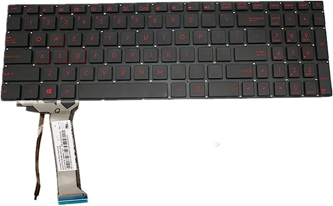 Tastatura laptop pentru Asus N552 N552V N552VW N552VX GL552 GL552JX GL552VW backlit, US International, iluminată, cu NumPad