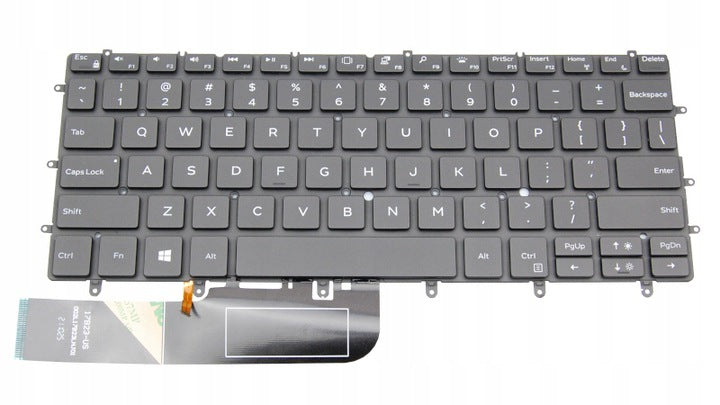 Tastatura laptop pentru Dell XPS 13 7390 9357 9370 9380 7200 2in1 no frame backlit, Nordic, iluminată, fără NumPad