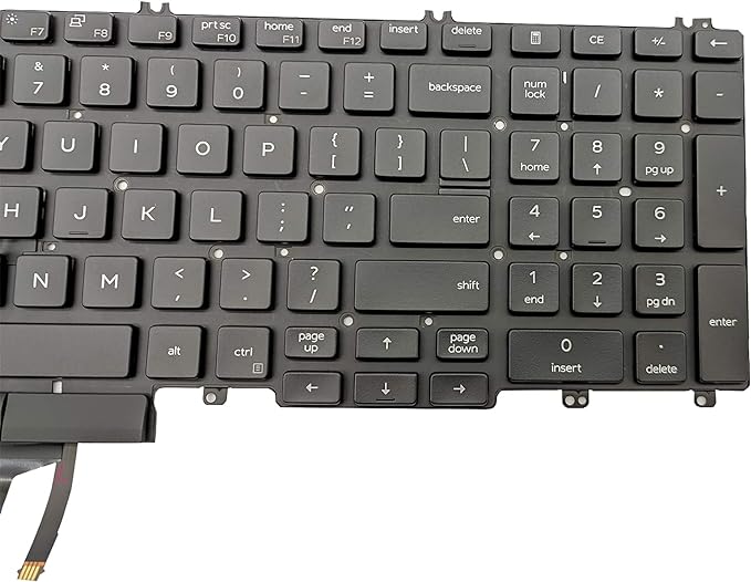 Tastatura laptop pentru Dell Precision 3500 3501 3540 3541 Latitude 5500 5501 5510 0MMHTV, US International, iluminată, cu NumPad