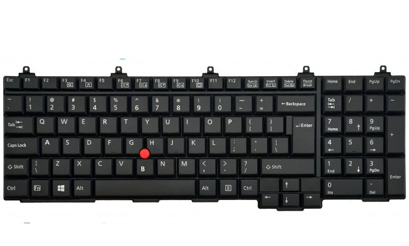 Tastatura laptop pentru Fujitsu LifeBook E751 E752 E741 E782 H920 H720 S751 S752 S560 S760 S761 S762 S781 S782 S792 T901 AH701model UK, UK, fără iluminare, cu NumPad