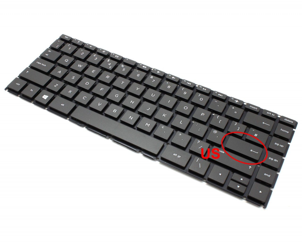 Tastatura laptop pentru HP X360 14-BS 14-BK 14G-BR 14-BF 14-BP 14-BW 14-BA 240 245 246 G6 no frame, Nordic, fără iluminare, fără NumPad