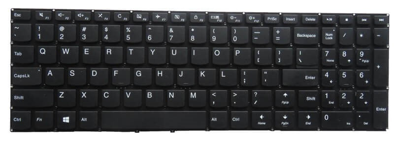 Tastatura laptop pentru Lenovo IdeaPad 110-15ISK 110-17IKB V110-17ISK V310-15IKB V510-15IKB no power button, Nordic, fără iluminare, cu NumPad