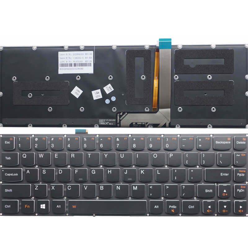 Tastatura laptop pentru Lenovo Yoga 3 Pro 1370 IdeaPad Yoga 3 Pro 13 fara rama iluminata, US International, iluminată, fără NumPad