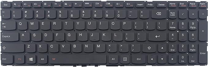 Tastatura laptop pentru Lenovo 700-15 700-15ISK 700-17ISK 700-17 iluminata, US International, iluminată, cu NumPad