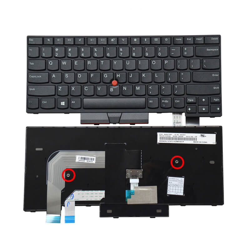 Tastatura laptop pentru Lenovo ThinkPad T470 T480 A475 A485 01AX487 01AX528 01AX569, US International, fără iluminare, fără NumPad