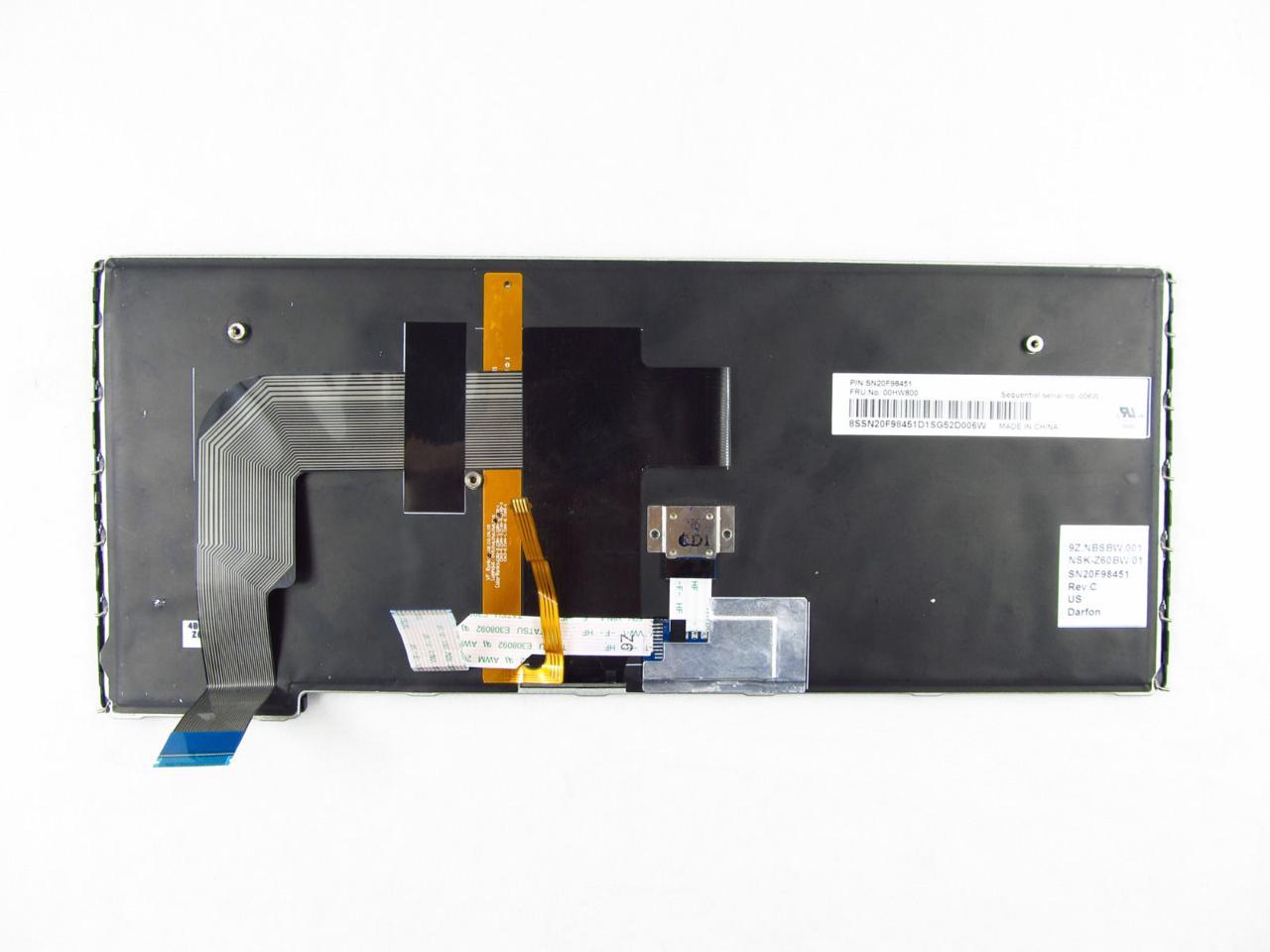 Tastatura laptop pentru Lenovo IBM ThinkPad S3 YOGA 14 BACKLIT SN20F98414 00hw800 MT 20DM 20DN, US International, iluminată, fără NumPad