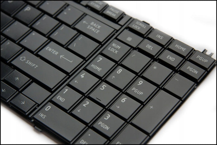 Tastatura laptop pentru Toshiba A500 A505 L350 L500 P300 P500 L355 L350D L355D Tecra A11 S11, US International, fără iluminare, cu NumPad