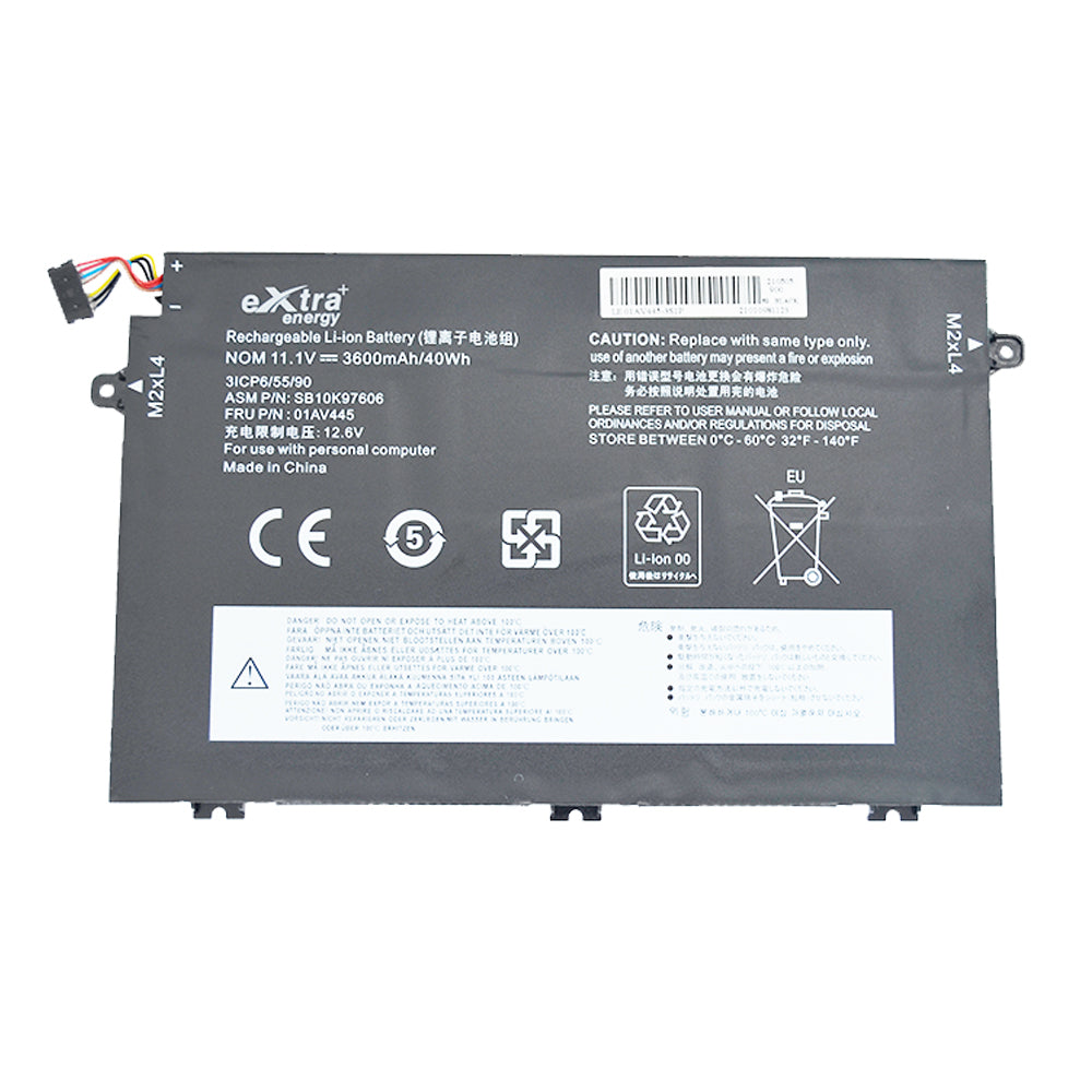 Baterie laptop Lenovo ThinkPad E14 E15 E480 E485 E490 E495 E580 E585 E590 E595 L17L3P51 SB10K97606 01AV445, 4 celule, 4100mAh, 11.1V, Li-Polymer