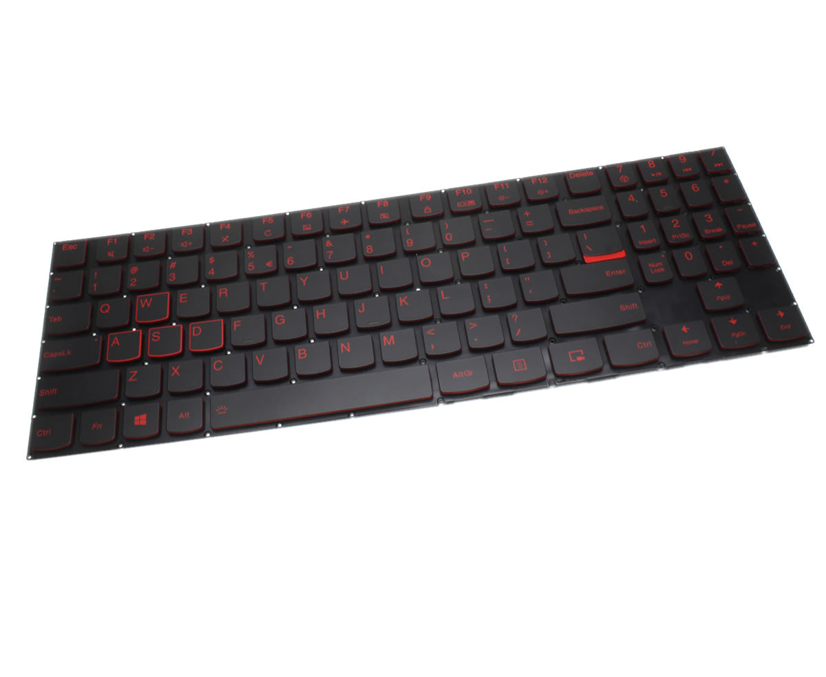 Tastatura laptop pentru Lenovo Y520-15IKBN Y520-15IKBA RED, US International, fără iluminare, cu NumPad