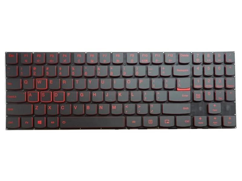 Tastatura laptop pentru Lenovo Y520-15IKBN Y520-15IKBA RED, US International, fără iluminare, cu NumPad