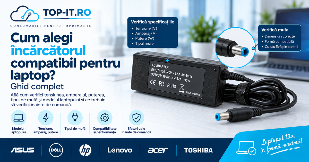 Cum alegi încărcătorul compatibil pentru laptop - ghid TOP-IT.RO