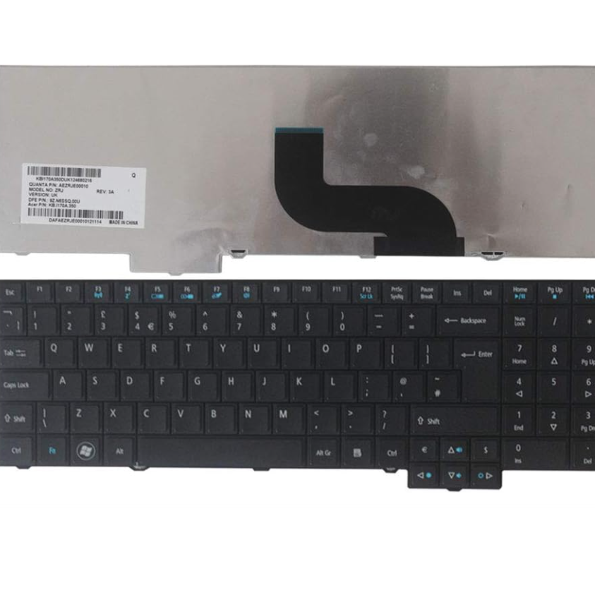 Tastatura laptop pentru Acer TravelMate 5760 7750 model UK, UK, fără iluminare, fără NumPad