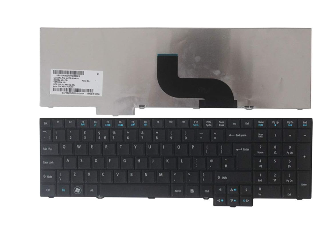 Tastatura laptop pentru Acer TravelMate 5760 7750 model UK, UK, fără iluminare, fără NumPad