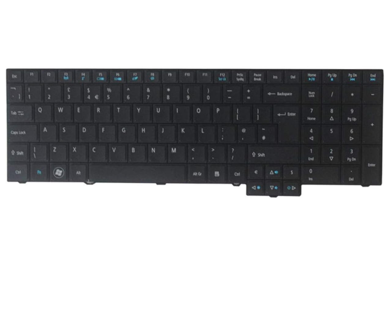 Tastatura laptop pentru Acer TravelMate 5760 7750 model UK, UK, fără iluminare, fără NumPad