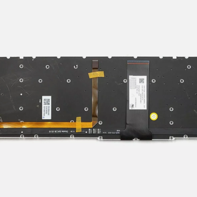 Tastatura laptop pentru Acer Nitro AN515-45-R313 AN515-45-R0ZA AN515-45-R21A neagra cu taste albe, US International, iluminată, cu NumPad