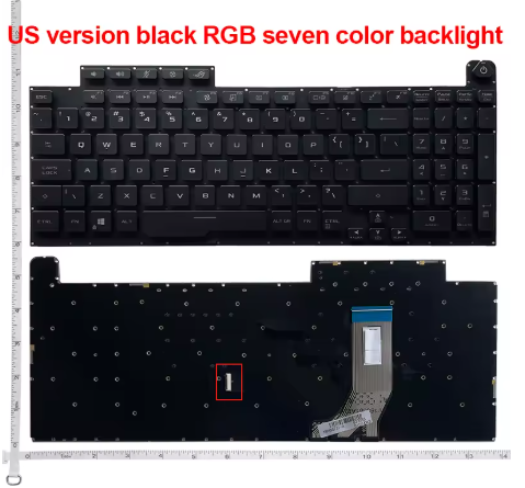 Tastatura laptop pentru Asus ROG Strix G731 G731GV G731GW G731GT G731GU G732 G732G G732GU G712L G712V RGB, US International, iluminată, cu NumPad