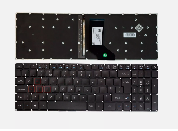 Tastatura laptop pentru Acer Aspire V15 VN7-593 VN7-593G V17 VN7-793 VN7-793G VX15 VX5-591 VX5-591G 32 pin iluminata, UK, iluminată, cu NumPad