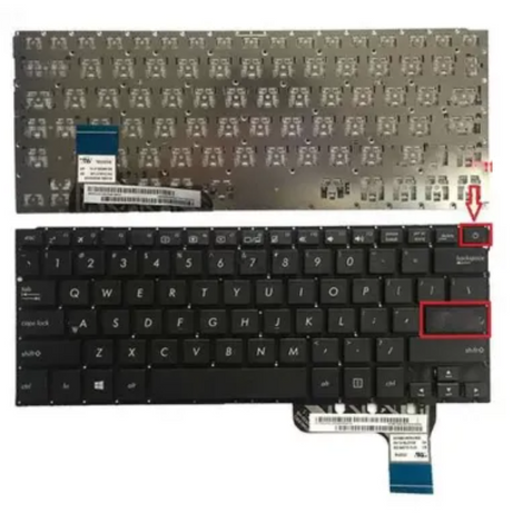 Tastatura laptop pentru Asus Zenbook UX303 UX303L UX303LB UX303LN UX303UA UX303B, US International, fără iluminare, fără NumPad