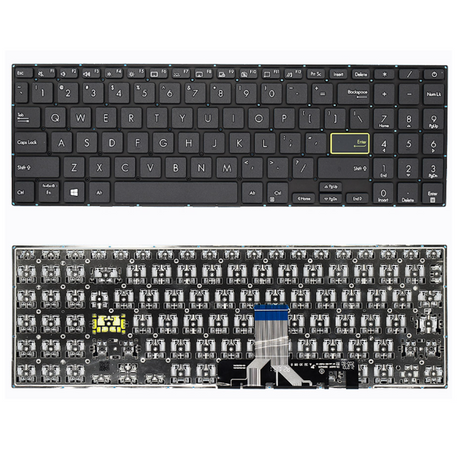 Tastatura laptop pentru Asus VivoBook E510M E510MA L510M L510MA S533 S533E S533EA S533F X521 X521EA X521EQ X521FA X521FL X521IA X521JQ X521UA, US International, fără iluminare, cu NumPad