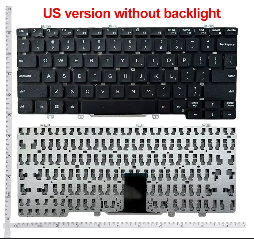 Tastatura laptop pentru Dell Latitude 5300 5310 2-in-1 5300 5310 7300, US International, fără iluminare, fără NumPad