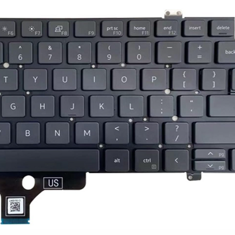 Tastatura laptop pentru Dell Latitude 7420 7410 5420 backlit, US International, iluminată, fără NumPad