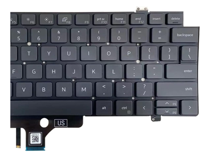 Tastatura laptop pentru Dell Latitude 7420 7410 5420 backlit, US International, iluminată, fără NumPad