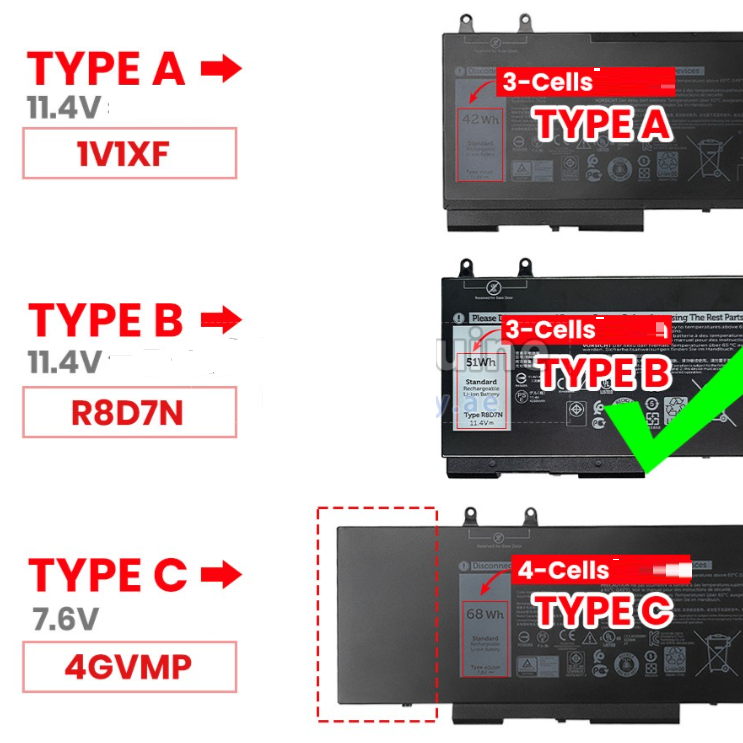 Baterie laptop Dell Latitude 5330 7330 7430 7530 5330 2-in-1 7330 2-in-1 7430 2-in-1 293F1 type A, 3 celule, 4000mAh, 11.4V, Li-Polymer