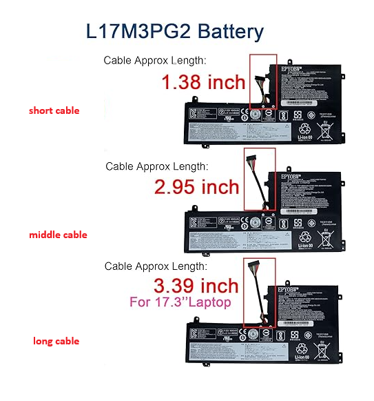 Baterie laptop Lenovo Legion Y7000-2019 Y7000P-1060 Y530-15ICH-1060 Y540-2 15IRH Y540-17IRH L17C3PG2 L17M3PG2 L17C3PG1 cablu mediu, 3 celule, 4650mAh, 11.4V, Li-Polymer