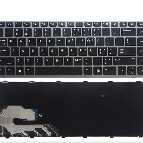 Tastatura laptop pentru HP Elitebook 745 840 846 G5 G6 no pointer silver, Nordic, fără iluminare, fără NumPad