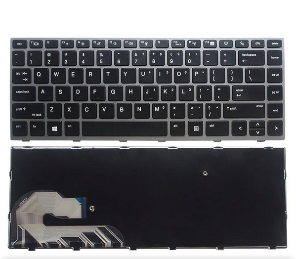 Tastatura laptop pentru HP Elitebook 745 840 846 G5 G6 no pointer silver, Nordic, fără iluminare, fără NumPad