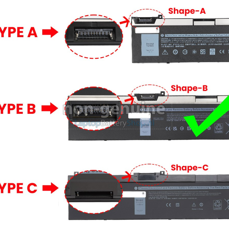Baterie laptop Dell Precision 7530 7730 7540 7740 0VRX0J type B, 6 celule, 6000mAh, 11.55V, Li-Polymer