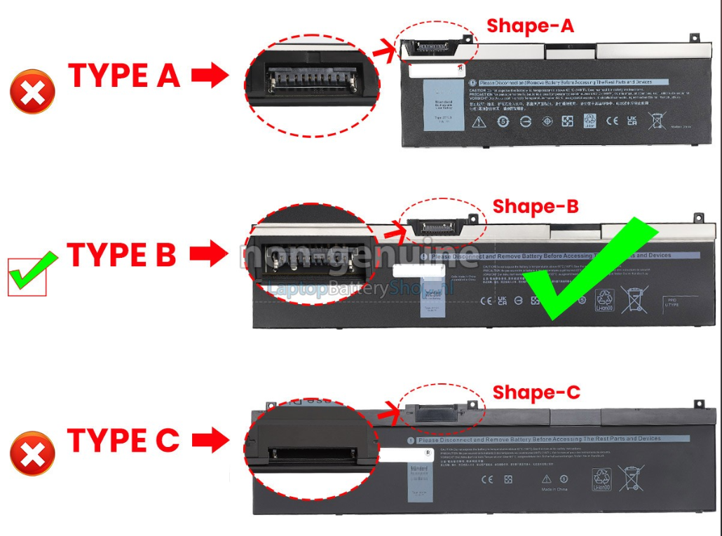 Baterie laptop Dell Precision 7530 7730 7540 7740 0VRX0J type B, 6 celule, 6000mAh, 11.55V, Li-Polymer