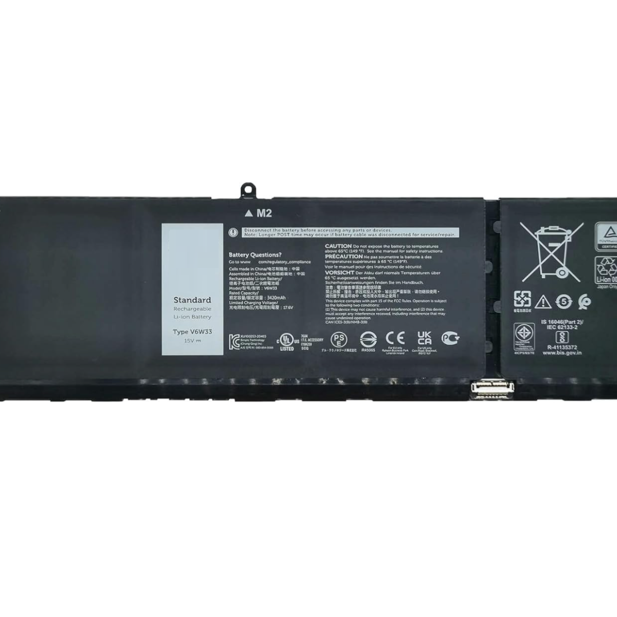Baterie laptop Dell Inspiron 3510 3511 3515 5310 5410 5415 5418 5510 Latitude 3320 3520 3420 Vostro 3510 3515 5410 V6W33, 4 celule, 3300mAh, 15.2V, Li-Polymer