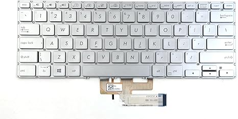 Tastatura laptop pentru Asus ZenBook UX433 UX433F UX433FA UX433FN UX433FL UX434 U4300F, US International, iluminată, fără NumPad
